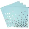Servilleta Degrade Lunares Plata Celeste x12