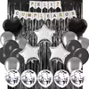 Combo Globos Cumpleaños Completo Negro Plata