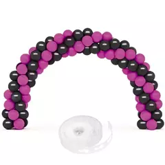 Kit Arco 100 Globos Negro y Vino Tinto