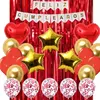 Combo Globos Cumpleaños Completo Rojo Dorado
