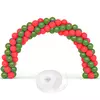 Kit Arco 100 Globos Rojo y Verde Eucalipto