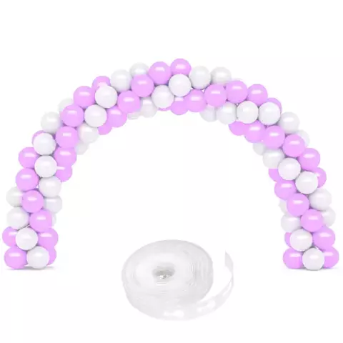 Kit Arco 100 Globos Blanco y Rosa Lila