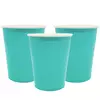 Vasos Polipapel Liso Turquesa x8