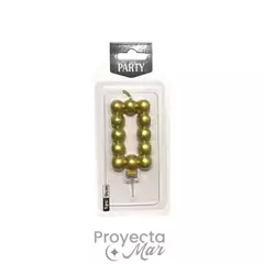 Vela Forma Numeros Esfera Magica Dorado - tienda online