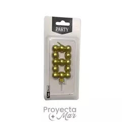 Vela Forma Numeros Esfera Magica Dorado