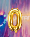 Globo Número Grande Metalizado Dorado 40"