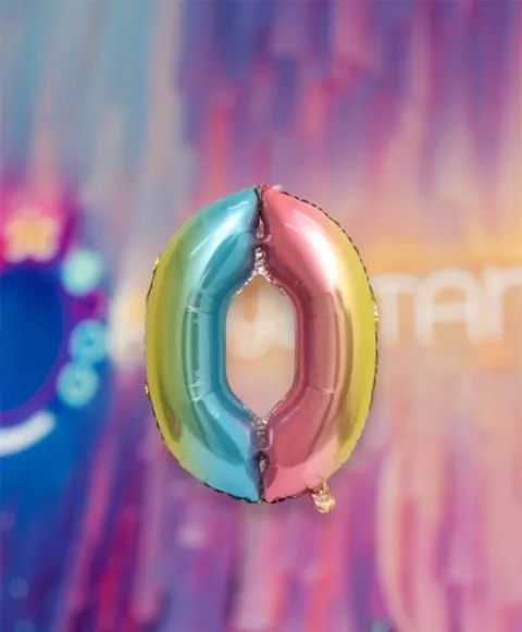 Globo Numero Mediano Multi 32"