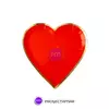 Plato Polipapel Corazon Rojo x10