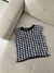 Cropped Tricô Preto e Branco (P) - comprar online