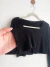 Cropped Preto Canelado (M) - loja online