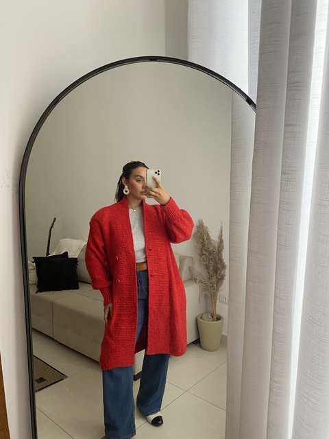 Casaco Tricô Vermelho (G) - comprar online