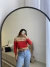 Tricô Marrom e Vermelho (P) - comprar online