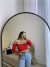 Tricô Marrom e Vermelho (P) na internet