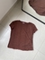 Camiseta Canelada Marrom (M) - Dê Lírios