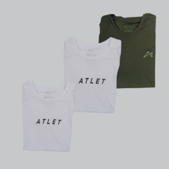 KIT Everyday Casual Fem Branca + Masc Branca + Verde militar Essential