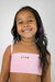 Cropped Infantil de Alça Lara Rosa Bb