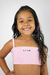 Cropped Infantil de Alça Lara Rosa Bb - comprar online