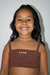 Cropped Infantil de Alça Lara Marrom - loja online