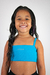 Cropped Infantil de Alça Lara Turquesa