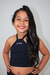 Cropped Amarração Pescoço Preto Infantil - comprar online