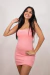 Vestido de Alça Rosa Claro Luna