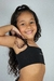 Cropped Infantil de Alça Lara Preto na internet