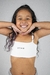 Cropped Infantil de Alça Lara Branco - Utan