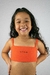 Cropped Infantil de Alça Lara Laranja - comprar online