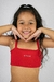 Cropped Infantil de Alça Lara Vermelho
