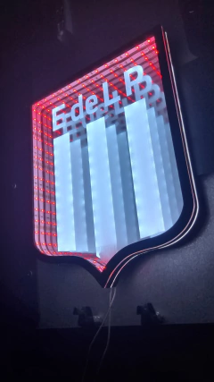 Escudo Sinfín Estudiantes espejo luz led