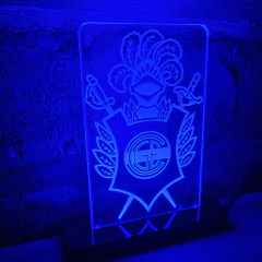 Lámpara Acrílica Escudo Gimnasia de La Plata luz led - tienda online