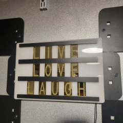 Cartel Led LightBox Letras Espejadas - Dazz Deco