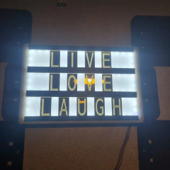 Cartel Led LightBox Letras Espejadas