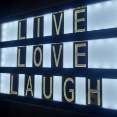 Cartel Led LightBox Letras Espejadas - Dazz Deco