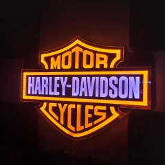 Cartel Harley Davidson Espejo retroiluminado - Trikceri