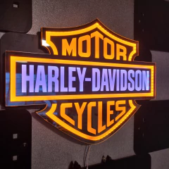 Cartel Harley Davidson Espejo retroiluminado - Trikceri