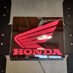 Cartel Honda Espejo retroiluminado - Trikceri