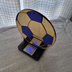Velador Touch Pelota de fútbol espejado - Dazz Deco