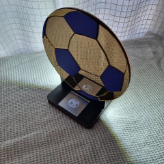 Velador Touch Pelota de fútbol espejado - Dazz Deco