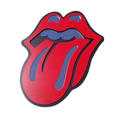 Lengua Rolling Stones con detalle espejo acrílico plata - comprar online