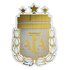 Escudo AFA dorado y Plata inastillable en internet
