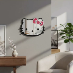 Espejo Kitty Acrílico con moño - Trikceri