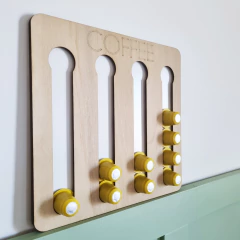 Porta Cápsulas para Nespresso 20 cápsulas Diseño COFFEE madera natural - comprar online