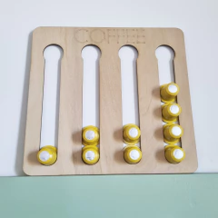 Porta Cápsulas para Nespresso 20 cápsulas Diseño COFFEE madera natural