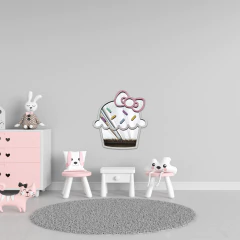 Cupcake con moño kitty - comprar online