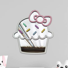 Cupcake con moño kitty