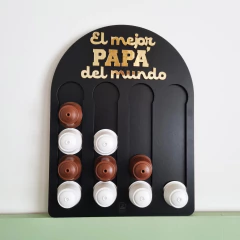 Porta Cápsulas Negro para Dolce Gusto 16 cápsulas Diseño EL MEJOR PAPÁ DEL MUNDO - Trikceri