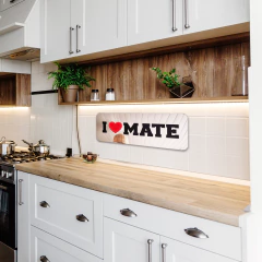 Cuadro espejado I love mate rectangular - Trikceri