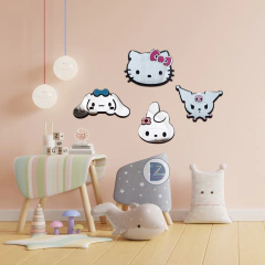 Kit Kitty & Friends 4 cuadros + 4 Imanes - Trikceri