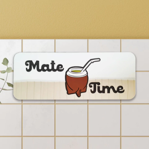 Cuadro espejado Mate Time color - comprar online